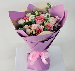 Birthday Pink White Flowers